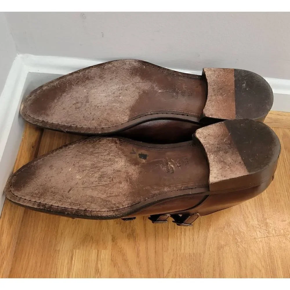 Paul Fredrick Leather Monk Straps  Dress Shoes 10.5